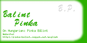 balint pinka business card