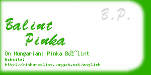 balint pinka business card